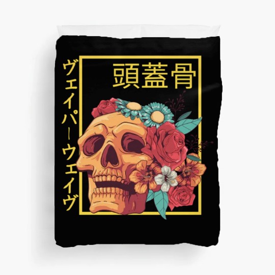Skull Otaku Japanese Streetwear Aesthetic Fashion Duvet Covers