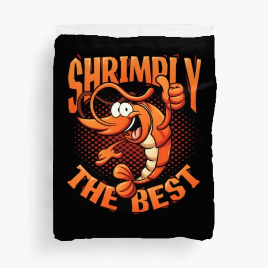 Shrimply The Best Aquarist Shrimp Farmer Duvet Covers