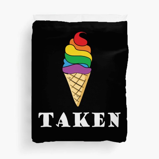 Taken Ice Cream Rainbow LGBT Valentines Duvet Covers