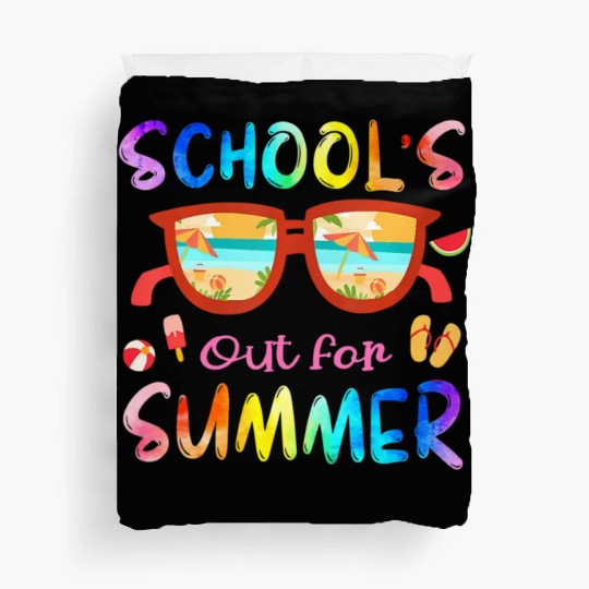 Schools Out For Summer Last Day Of School Teacher Duvet Covers