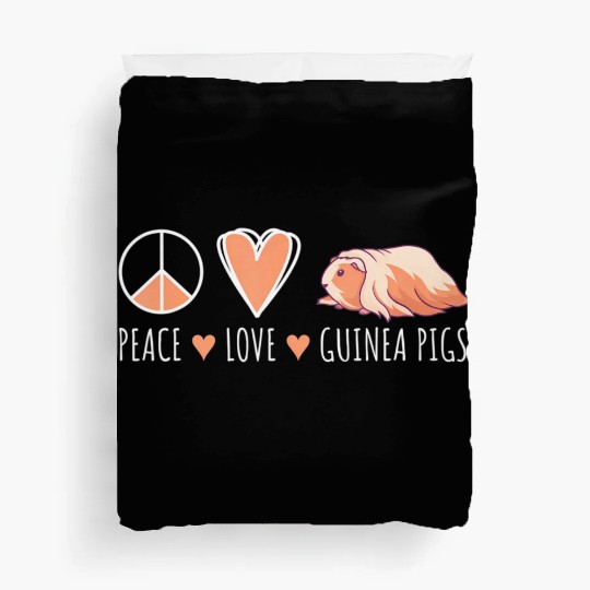 Peace Love Guinea Pig Lover Pet Duvet Covers