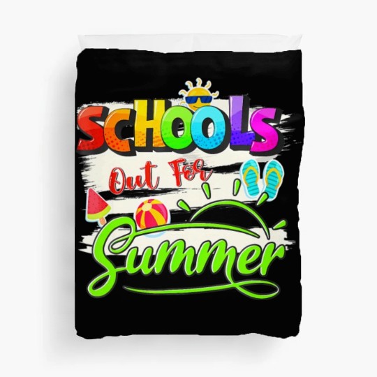 Schools Out For Summer Lover Funny Teacher Student Duvet Covers
