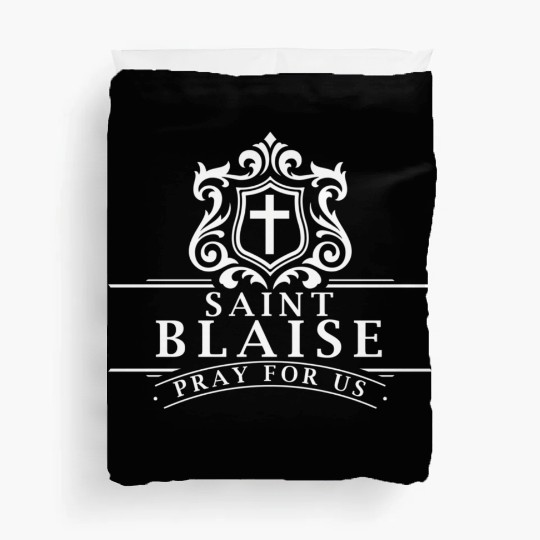 St Blaise Candle Patron Catholic Saint Duvet Covers