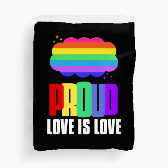 Proud LGBT Duvet Covers Love is Love Duvet Covers Rainbow Flag