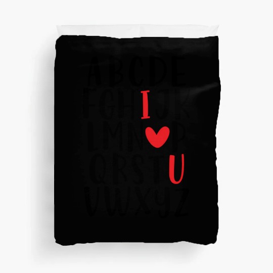 Abc Alphabet I Love You English Teacher Day Duvet Covers