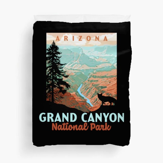 Grand Canyon National Park Arizonna Wpa Style Duvet Covers