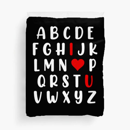 Abc Alphabet I Love You English Teacher Day Duvet Covers