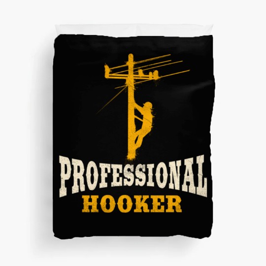 Lineman Line Worker Professional Hooker Duvet Covers