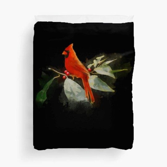 Wild Red Cardinal Bird Duvet Covers