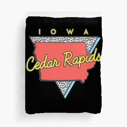 Cedar Rapids Iowa Triangle Ia City Duvet Covers