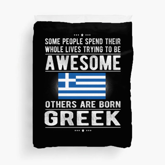 Awesome Greek Flag Greece Greek Roots Duvet Covers