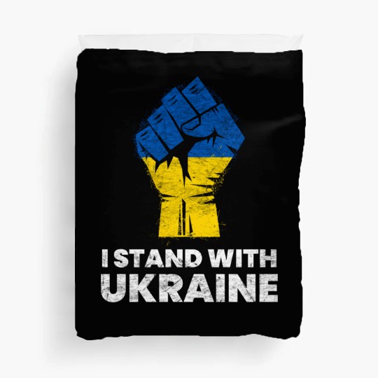 Ukrainian Flag I Stand With Ukraine Flag Duvet Covers
