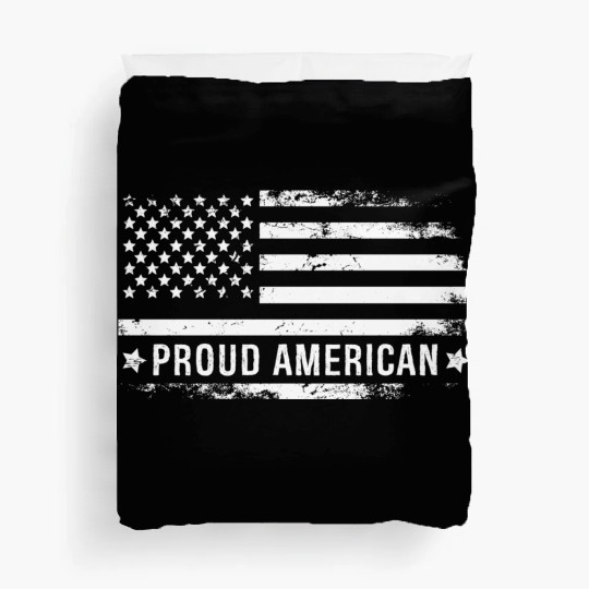 I Am A Proud American And Patriot Duvet Covers