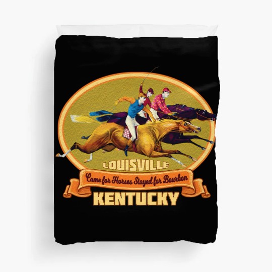 Louisville Kentucky Horse Racing Bourbon Derby Duvet Covers
