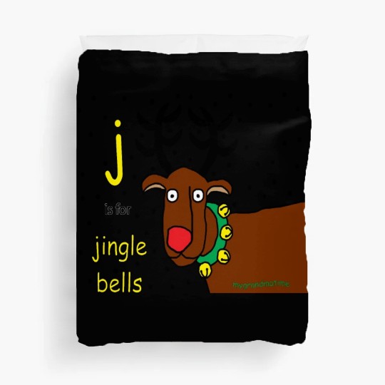 j is for jingle bells Duvet Covers