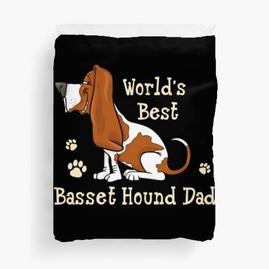 World s Best Basset Hound Dad Dog Owner Duvet Covers