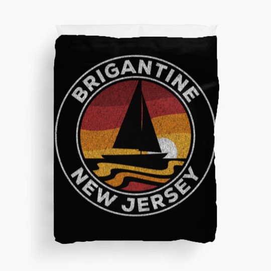 Brigantine New Jersey Sailboat 70S Sunset Duvet Covers