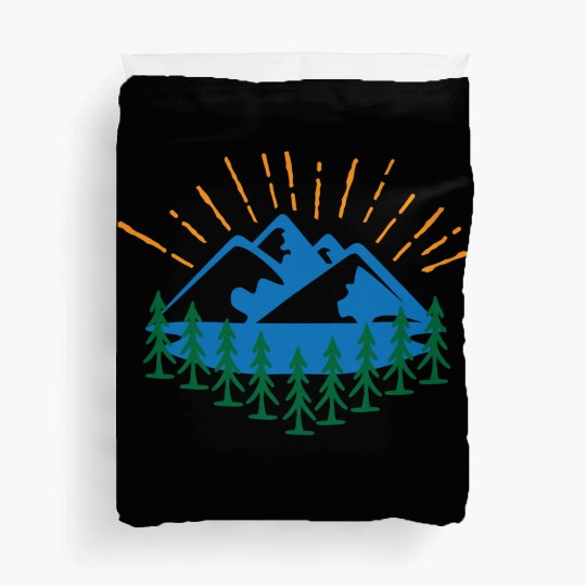 Blue Mountain And Forest Duvet Covers
