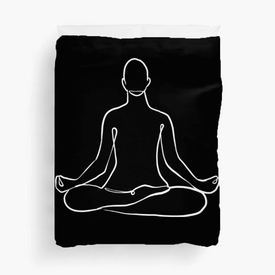 Yoga Teacher Namaste One Line Meditation Buddhism Duvet Covers