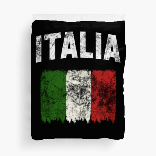 Italia - Distressed Italian Flag Duvet Covers
