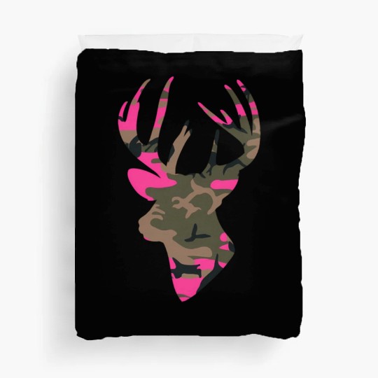 Deer Camo Outfitter Black Duvet Covers