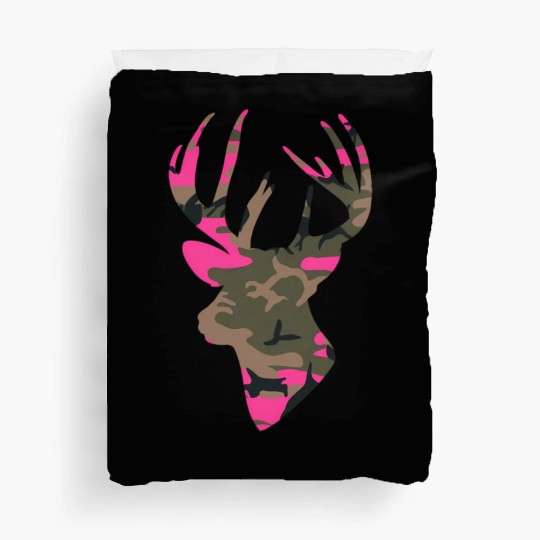 Deer Camo Outfitter Black Duvet Covers
