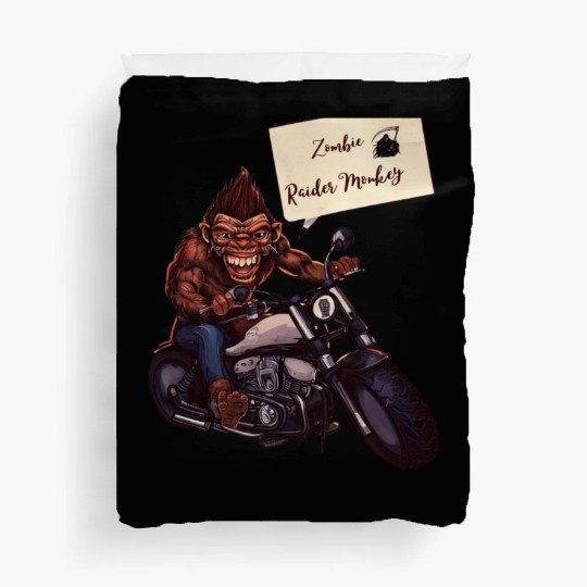 zombie Raider Monkey Duvet Covers