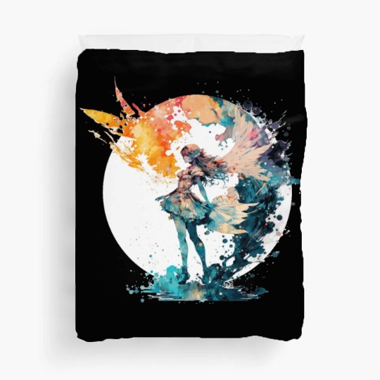 Watercolor Fairy Art Fairycore Grunge Pastel Goth Duvet Covers