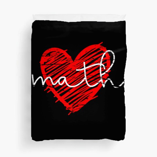 Math Heart - Math Teacher Heart Duvet Covers