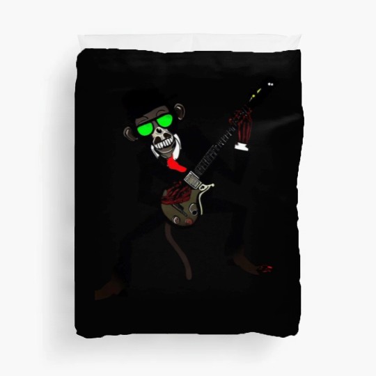 Zombie Monkey Guitar Electric Duvet Covers