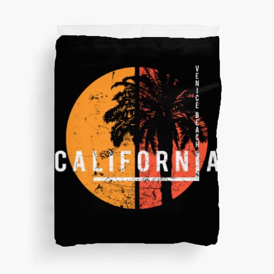 Venice Beach California Cool Palm Tree Native Duvet Covers