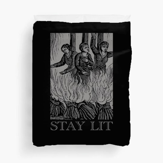 Stay Lit Occult Satan Witch Unholy Baphomet Tarot Duvet Covers