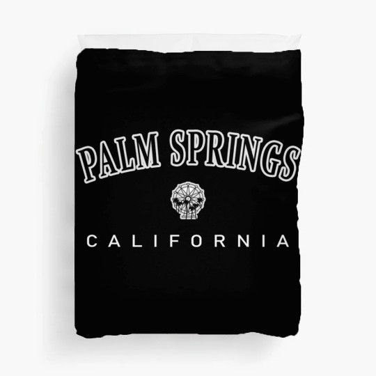 Palm Springs California Ferris Wheel Palm Trees Duvet Covers