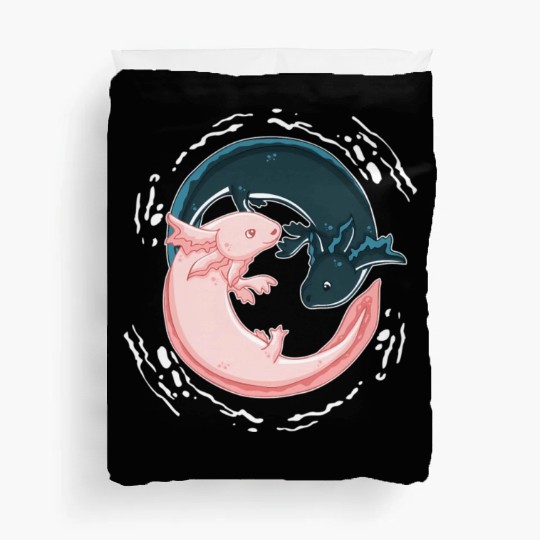 Yin Yang Axolotls Zen Axolotl Meditation Yoga Duvet Covers