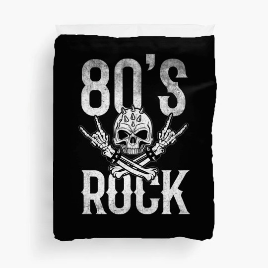 80S Rock And Roll Distressed Music Guitar Band Duvet Covers