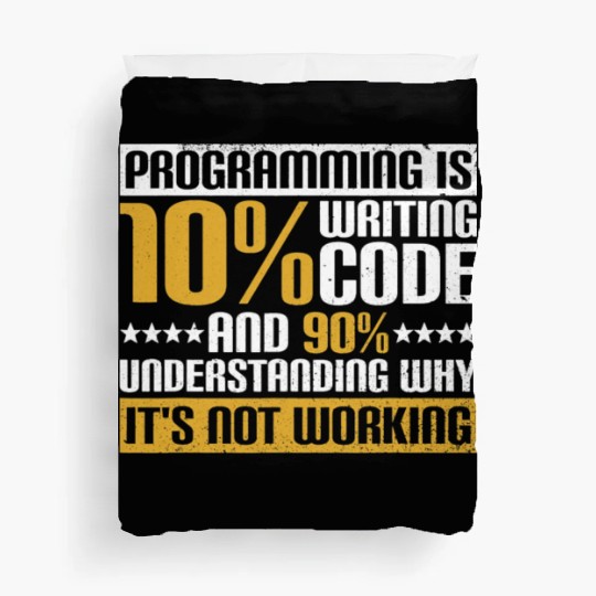 Software Developer Binary Computer Science Funny P Duvet Covers