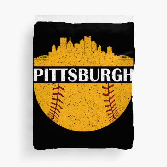 Pittsburgh Baseball Cityscape Distressed Novelty Duvet Covers