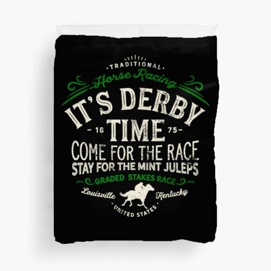 Derby Time Louisville Kentucky Horse Racing Duvet Covers