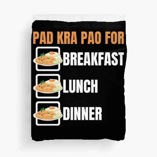 Thai Food Lover Pad Kra Pao Thai Cuisine Duvet Covers