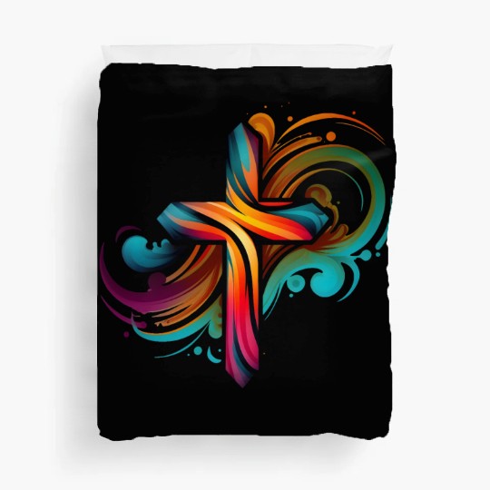 Jesus Cross Painting Duvet Covers