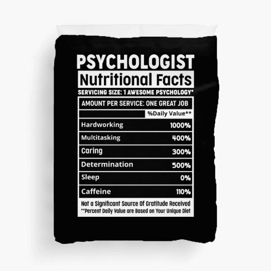 Funny Psychology Squad Team Psychologist Nutrition Duvet Covers