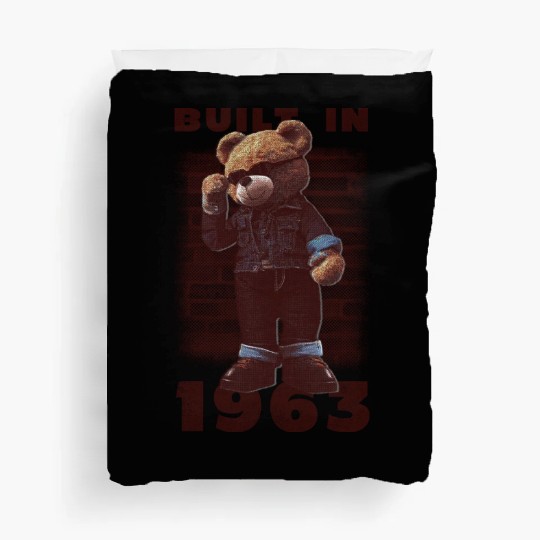 Built in 1963 Bday Gift for Him | 60 years old Duvet Covers