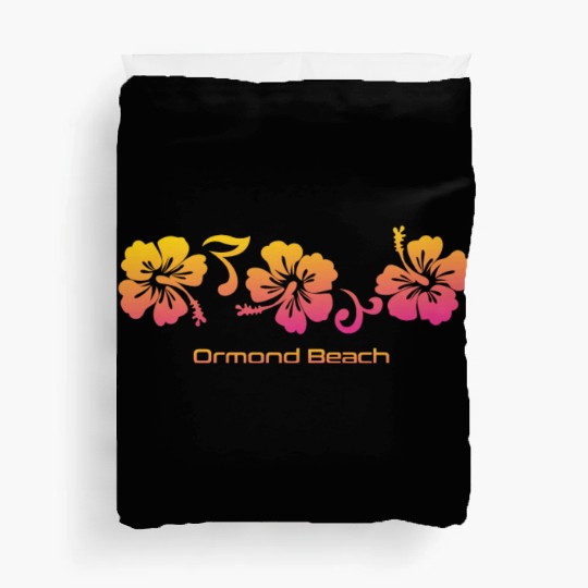 Ormond Beach Florida Hibiscus Souvenir Vacation Duvet Covers
