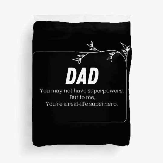 Superhero Dad ,Father's Day , Fathers Day Gift Duvet Covers