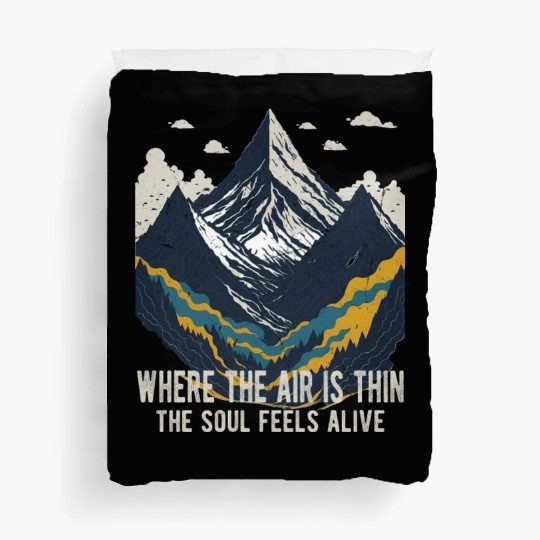 Mountaineering Quote Vintage Mountain Duvet Covers