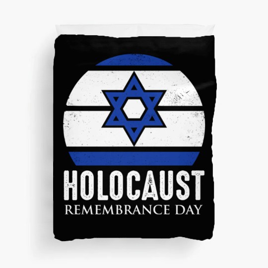 Holocaust Remembrance Day Star David White Blue Duvet Covers