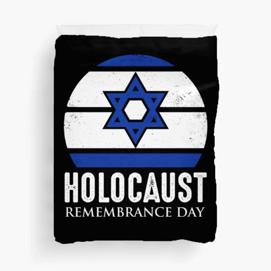 Holocaust Remembrance Day Star David White Blue Duvet Covers