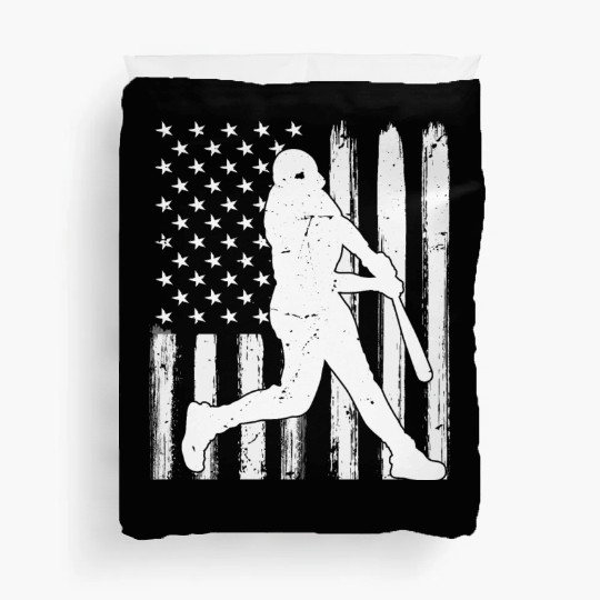 American Flag Baseball Team Gift Duvet Covers