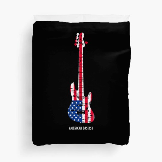 American Bassist Bass guitar Player Music Men Duvet Covers