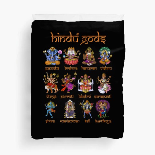 Hindu Gods Shiva Ganesha Hanu Hinduism Goddess Duvet Covers